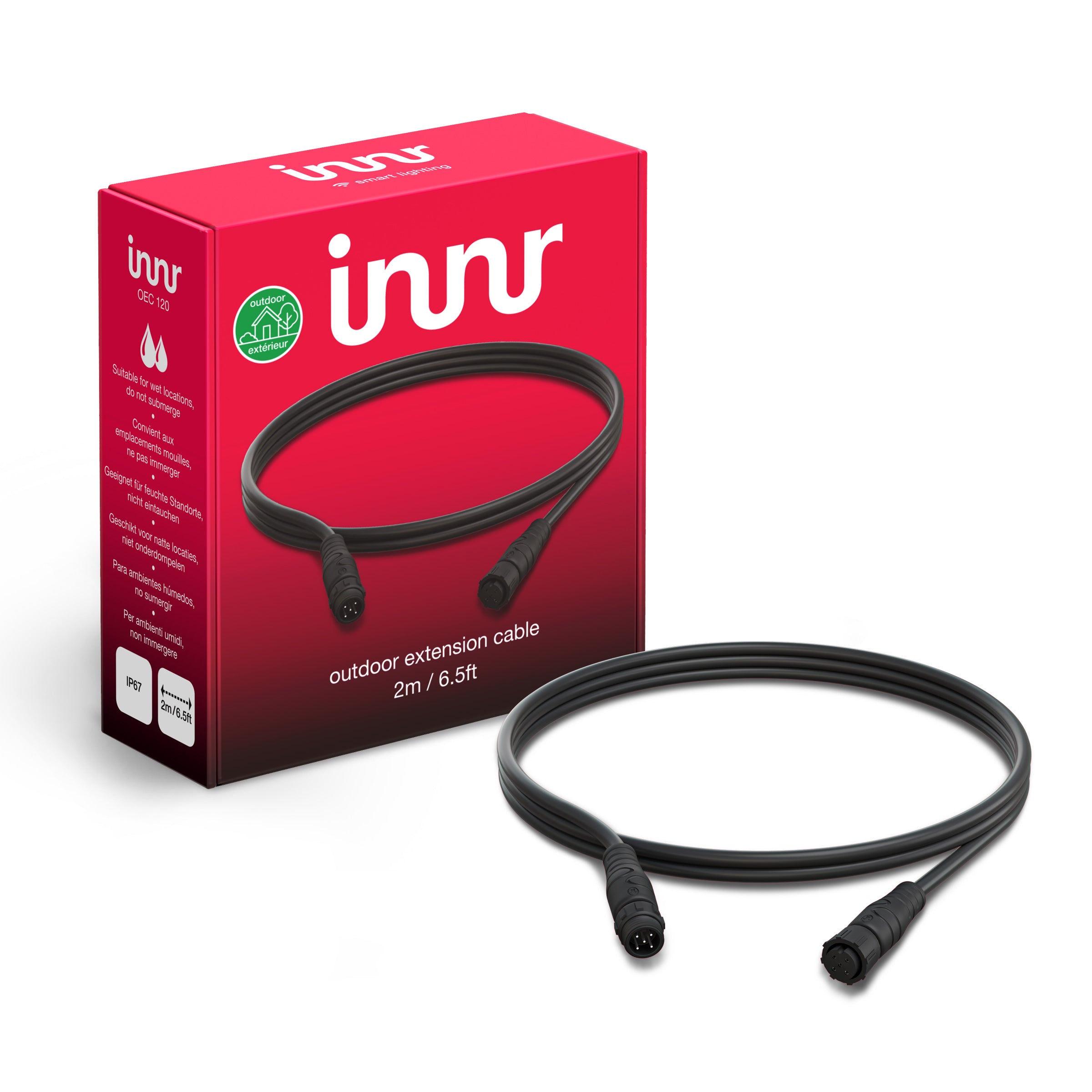 INNR OEC 120 Prodlužující kabel pro venkovní osvětlení, 2m INNR OEC 120 Prodlužující kabel pro venkovní osvětlení, 2m